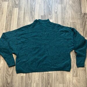 EUC free people boxy, mock neck sweater wool alpaca blend